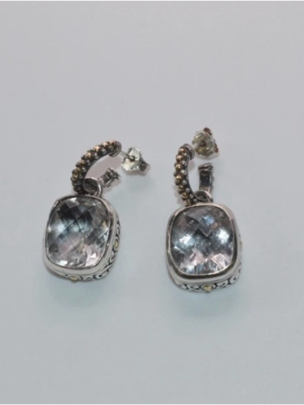 Samuel B. Silver 18k Drop Earrings